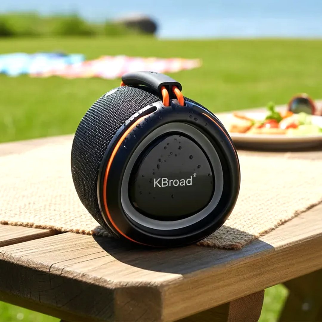 KTS-2408 Waterproof Bluetooth Speaker with RGB Light | 12W Hi-Fi Super Bass - Image 2